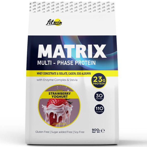 FitWin Matrix Multi-Phase Protein Полуничний Йогурт 900г 2023-10-2058 фото