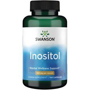 Swanson Inositol 650 mg 100 capsules 2023-10-4072 фото