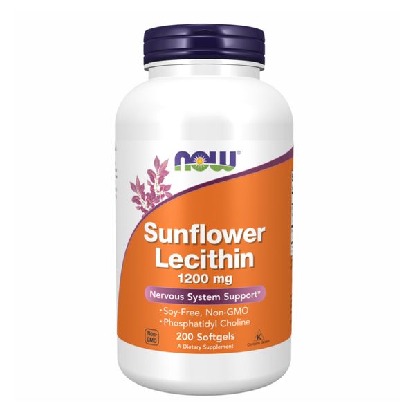 NOW Sunflower Lecithin 1200 mg 200 Softgels 2022-10-1324 фото