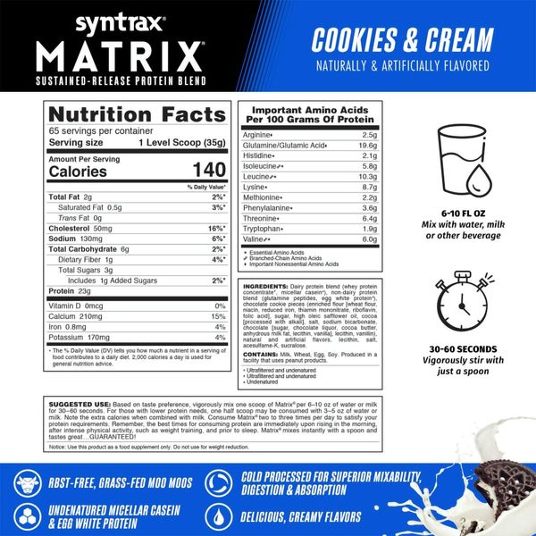 Syntrax Nutrition Matrix Печиво з Кремом 2270г 2022-09-0246 фото