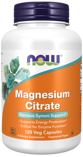 NOW Magnesium Citrate Veg 120 caps 100-34-7892041-20 фото