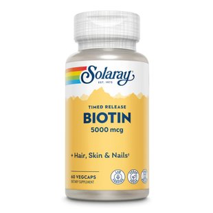 Solary Biotin 5000 mcg 60 vcaps 2022-10-1794 фото