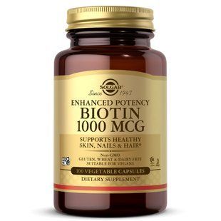 Solgar Biotin 1000 mcg 100 vcaps 2022-10-2982 фото