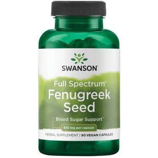 Swanson Full Spectrum Fenugreek Seed 610 mg 90 capsules 100-70-4565538-20 фото