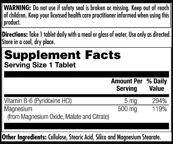 KAL Magnesium Triple Source Sustained Release 500 mg 100 tablets 2022-10-0999 фото