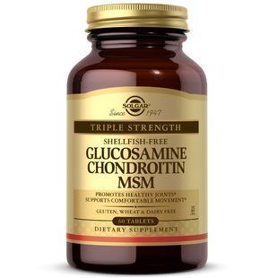 Solgar Triple Strength Glucosamine Chondroitin MSM (Shellfish-Free) 60 tablets 2023-10-3677 фото