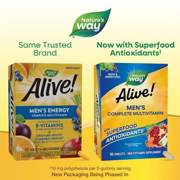 Nature's Way Alive Men&rsquo;s Energy Complete Multivitamin 50 tablets 2022-10-1715 фото