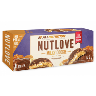 AllNutrition NutLove Молочне Печиво Карамель Арахіс 128г 100-96-6588689-20 фото