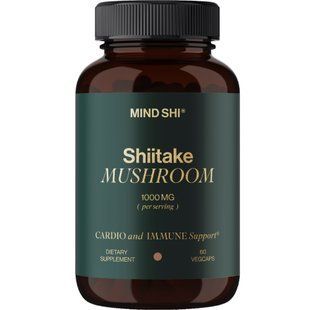 Mind Shi Shiitake Mushroom 1000 mg 60 vegan capsules 2023-10-3328 фото
