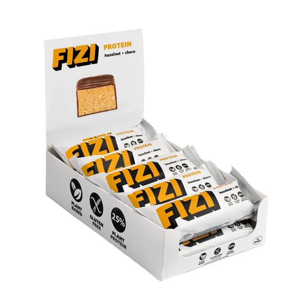 FIZI Protein Bar Hazelnut + Choco 10x45г  2022-10-0334 фото