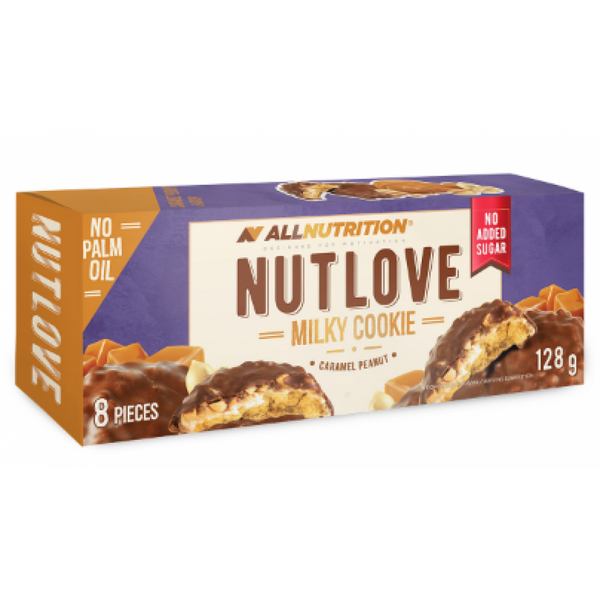 AllNutrition NutLove Молочне Печиво Карамель Арахіс 128г 100-96-6588689-20 фото