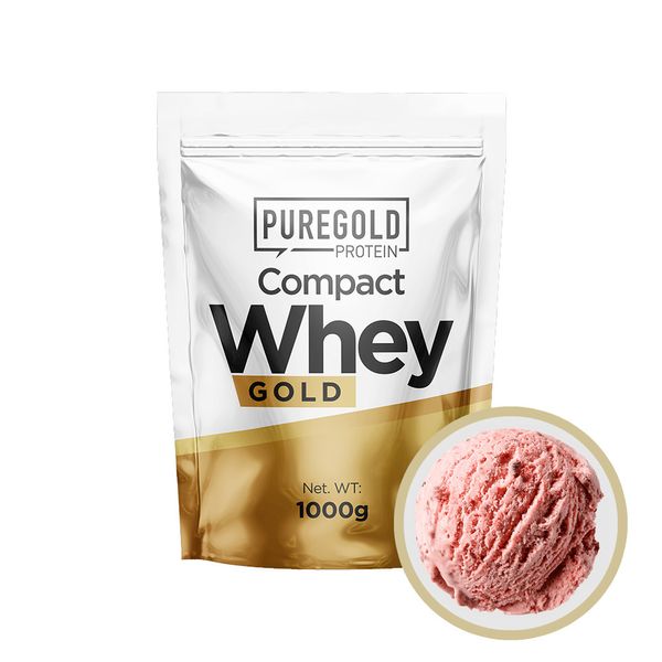 Pure Gold Protein Compact Whey Gold Strawberry Ice Cream 1000г 2022-09-0507 фото