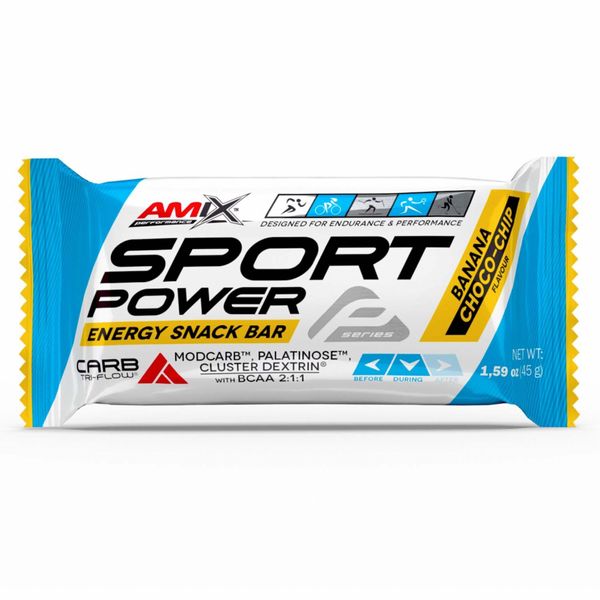 Amix Performance Sport Power Energy Snack Bar Банан Шоколад 45г 1-2022-10-0927 фото