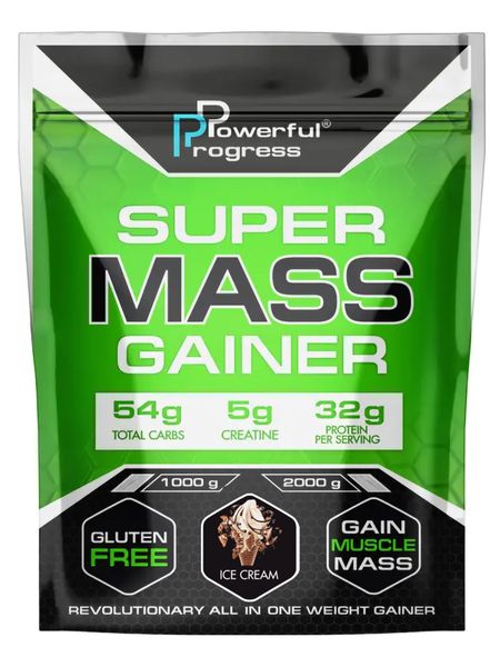 Powerful Progress Super Mass Gainer Морозиво 1кг 08198-07 фото