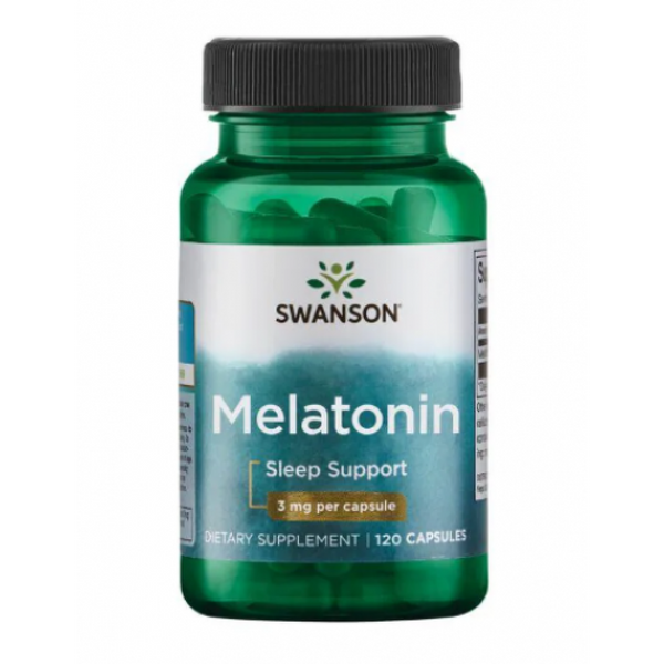 Swanson Melatonin 3 mg 120 caps 100-51-9621563-20 фото