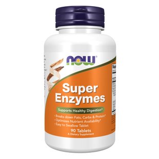 NOW Super Enzymes 90 tabs 2022-10-0088 фото