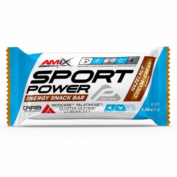 Amix Performance Sport Power Energy Snack Bar Фундук Шоколадний крем 45г 1-2022-10-0928 фото