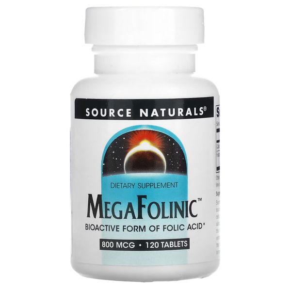 Source Naturals MegaFolinic 120 tabs 22718-01 фото