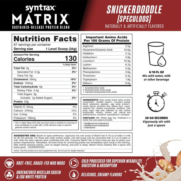 Syntrax Nutrition Matrix Snickerdoodle 2270г 2023-10-3138 фото