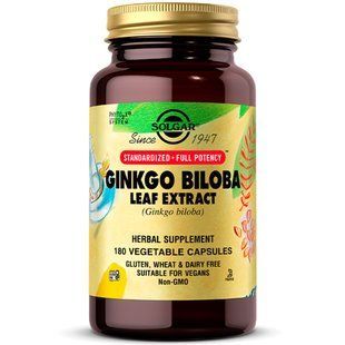 Solgar SFP Ginkgo Biloba Leaf Extract 180 vegetable capsules 2023-10-4145 фото