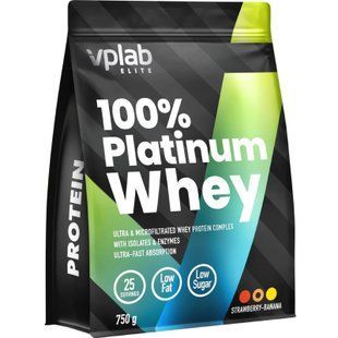 VPLab 100% Platinum Whey Strawberry Banana 750г 2023-10-4637 фото