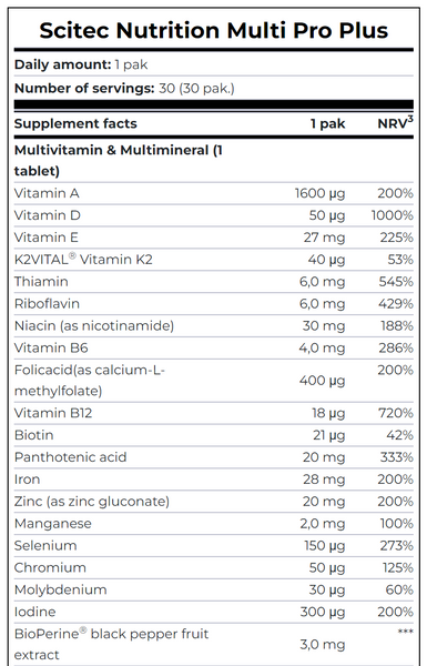 Scitec Nutrition Multi Pro Plus 30 packs 02764-01 фото