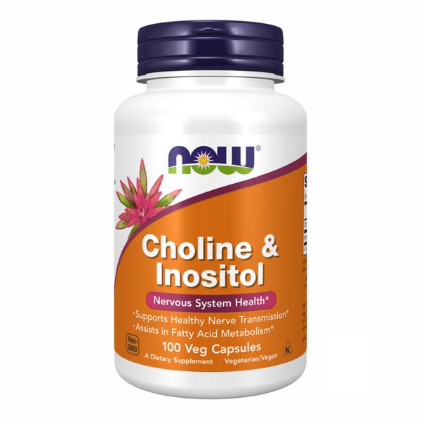 NOW Choline & Inositol 250/250 mg 100 vcaps 2022-10-0004 фото