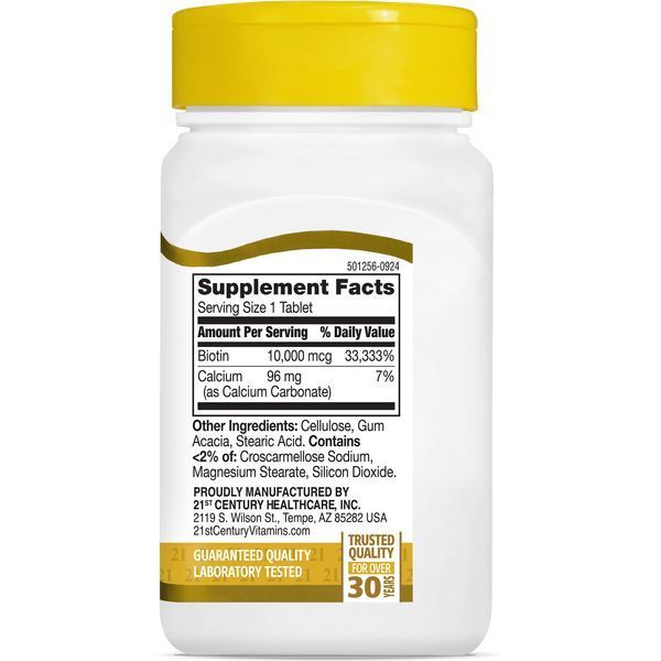 21st Century Biotin 10,000 mcg 120 tablets 21096-01 фото