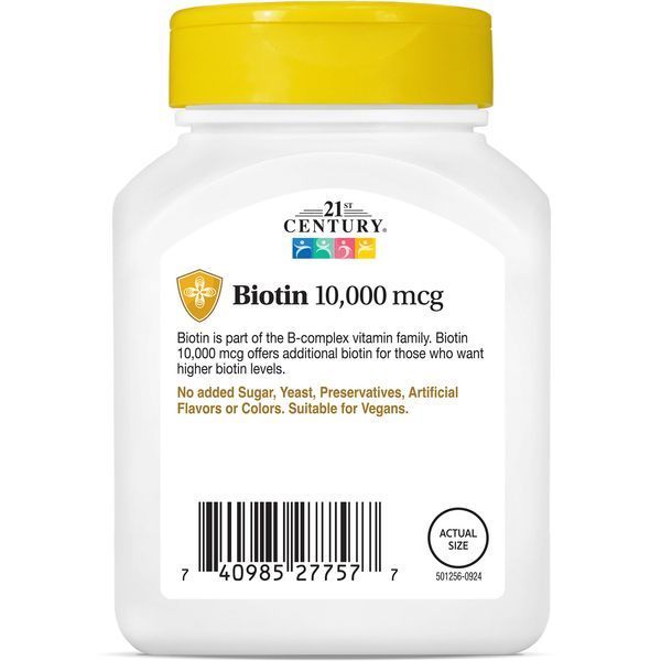 21st Century Biotin 10,000 mcg 120 tablets 21096-01 фото