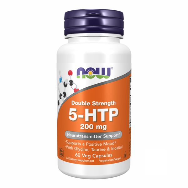 NOW 5-HTP Double Strength 200 mg 60 vcaps 100-14-5684555-20 фото