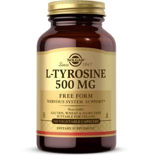 Solgar L-Tyrosine 500 mg 100 capsules 2023-10-3675 фото