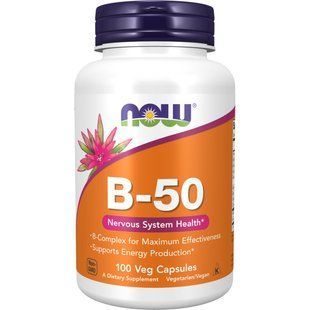 NOW Vitamin B-50 mg 100 vcaps 00172-01 фото