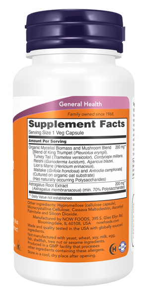 NOW Mushroom Immune Renew 90 veg capsules 100-60-1891827-20 фото