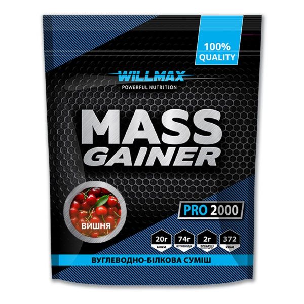 Willmax Mass Gainer Вишня 2кг 10566-14 фото