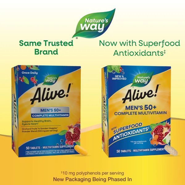 Nature's Way Alive Men's 50+ Complete Multivitamin 50 tablets 2022-10-1714 фото