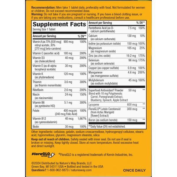 Nature's Way Alive Men's 50+ Complete Multivitamin 50 tablets 2022-10-1714 фото