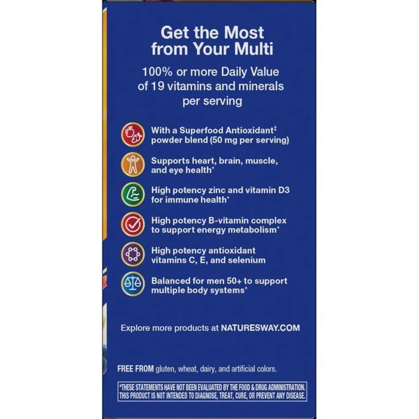 Nature's Way Alive Men's 50+ Complete Multivitamin 50 tablets 2022-10-1714 фото