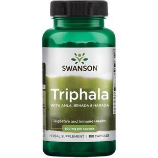 Swanson Triphala with Amla, Behada & Harada 500 mg 100 capsules 100-56-0549604-20 фото