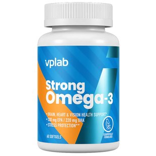 VPlab Strong Omega-3 60 softgels 2022-10-0279 фото