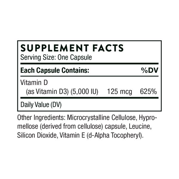 Thorne Vitamin D-5000 NSF 60 caps 2023-10-3060 фото