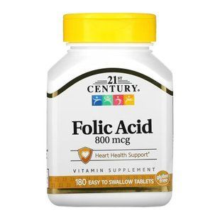 Folic Acid 800 mcg - 180 tabs 2023-10-7094 фото