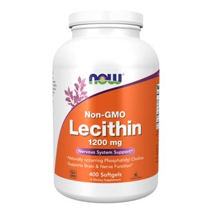 NOW Lecithin 1200 mg 400 Softgels 2022-10-2590 фото