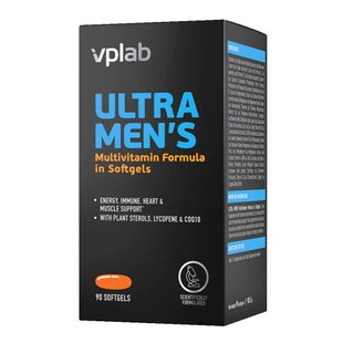 VPLab Ultra Men's Multivitamin Formula In 90 softgels 2022-10-0274 фото