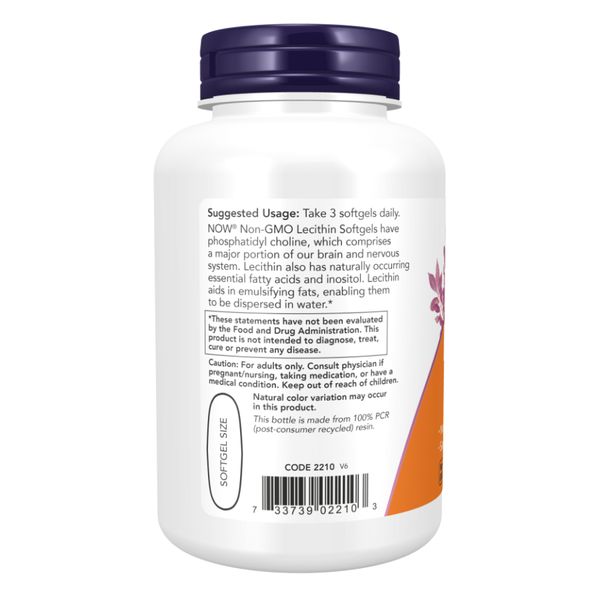 NOW Lecithin 1200 mg 400 Softgels 2022-10-2590 фото