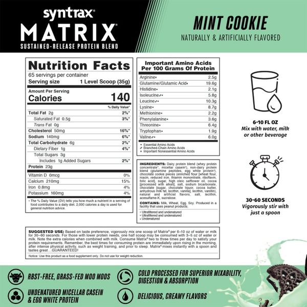 Syntrax Nutrition Matrix М'ятне Печиво 2270г copy_2022-09-0246 фото