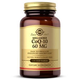 Solgar Megasorb CoQ-10 60 mg 120 softgels 18789-01 фото