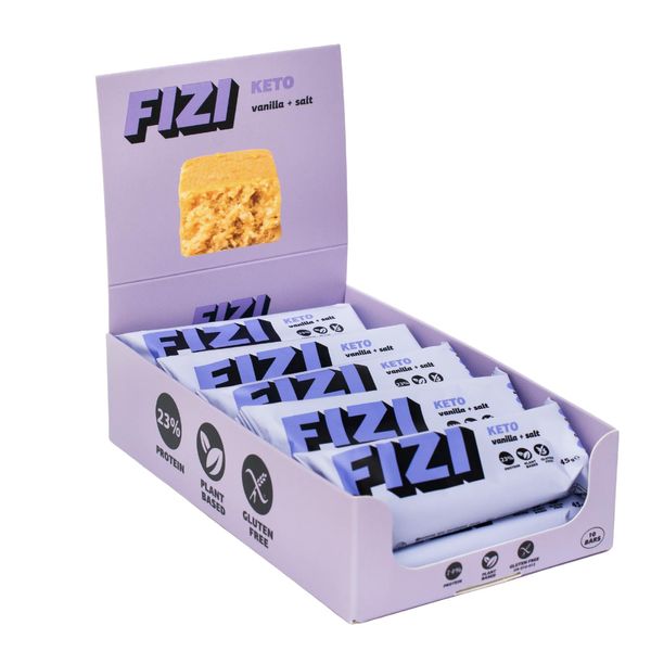 FIZI Keto Protein Bar Vanilla + Salt 10x45г 2022-10-2479 фото