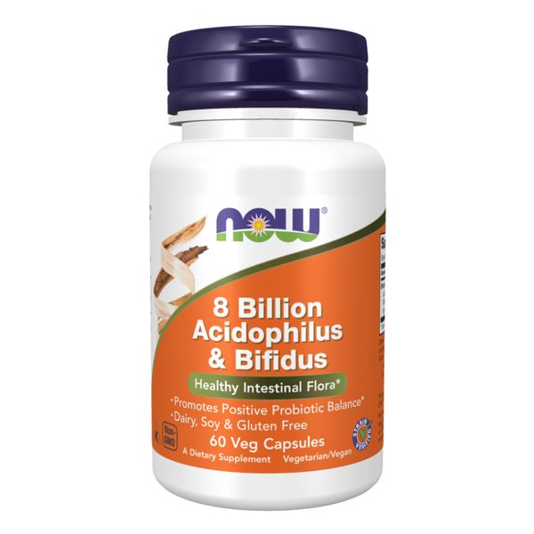 NOW 8 Billion Acidophilus & Bifidus 60 vcaps 2022-10-2604 фото