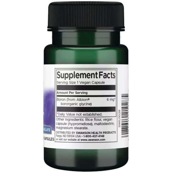 Swanson Albion Boron Bororganic Glycine 6 mg 60 capsules 2022-09-0937 фото