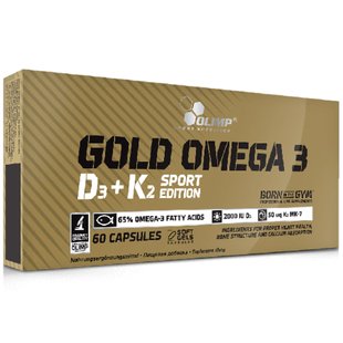 Olimp Gold Omega 3 D3 + K2 Sport Edition 60 caps 09346-01 фото